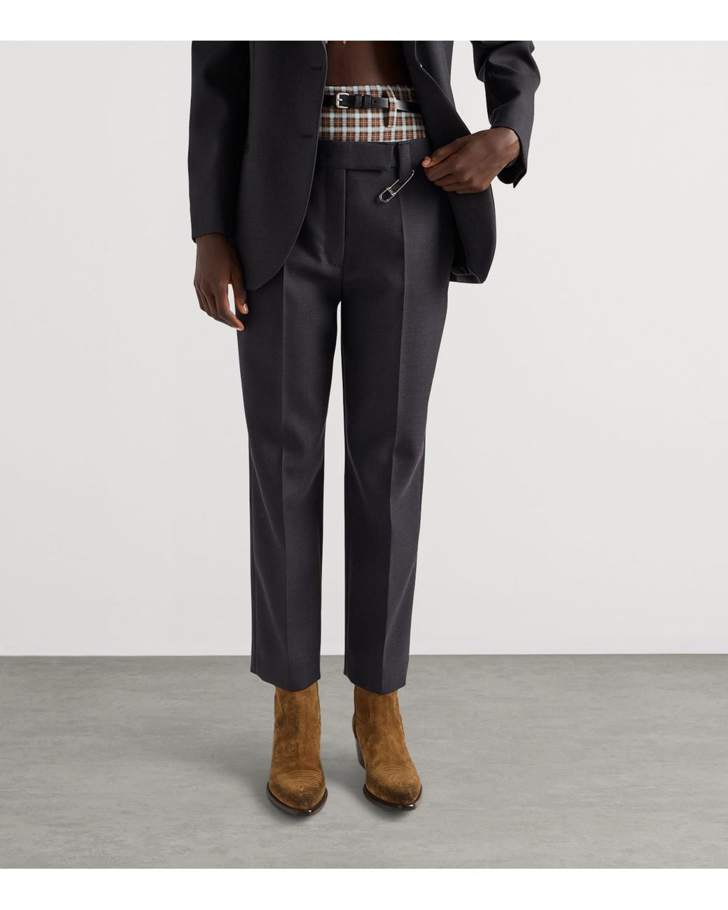 Prada Black Wool Gabardine Trousers