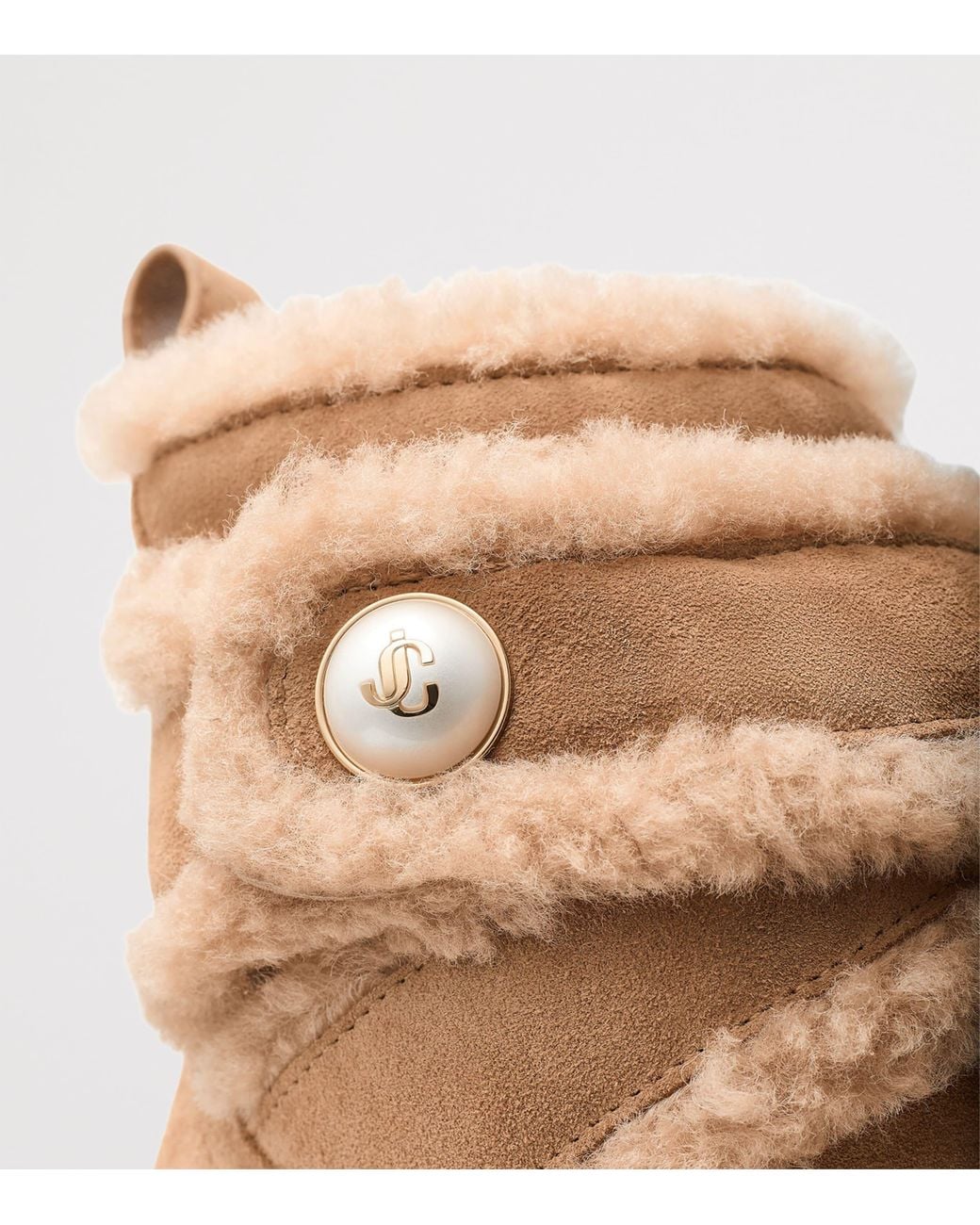 Jimmy Choo Brown Meena Suede Shearling Boots