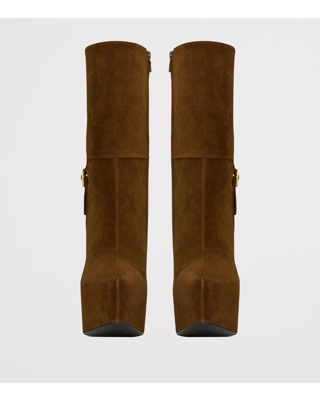 Saint Laurent Brown Suede Nico Ankle Boots 105