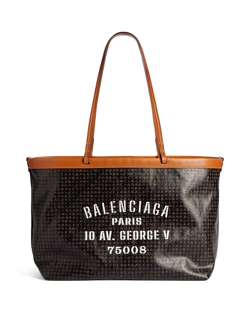Balenciaga Black Medium Coated Canvas Select Tote Bag