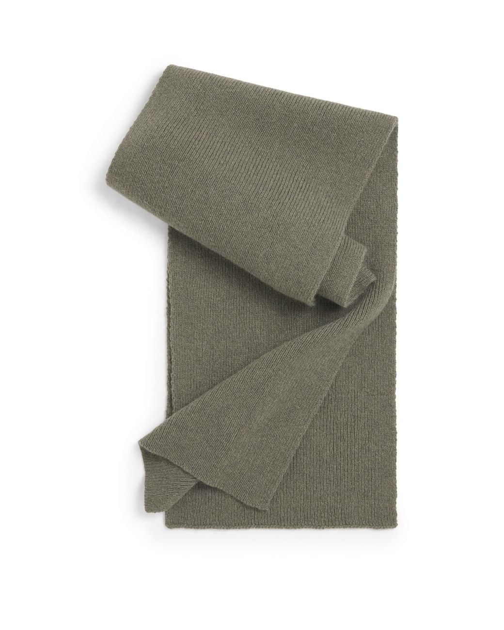 Le Bonnet Green Lambswool Classic Scarf for men