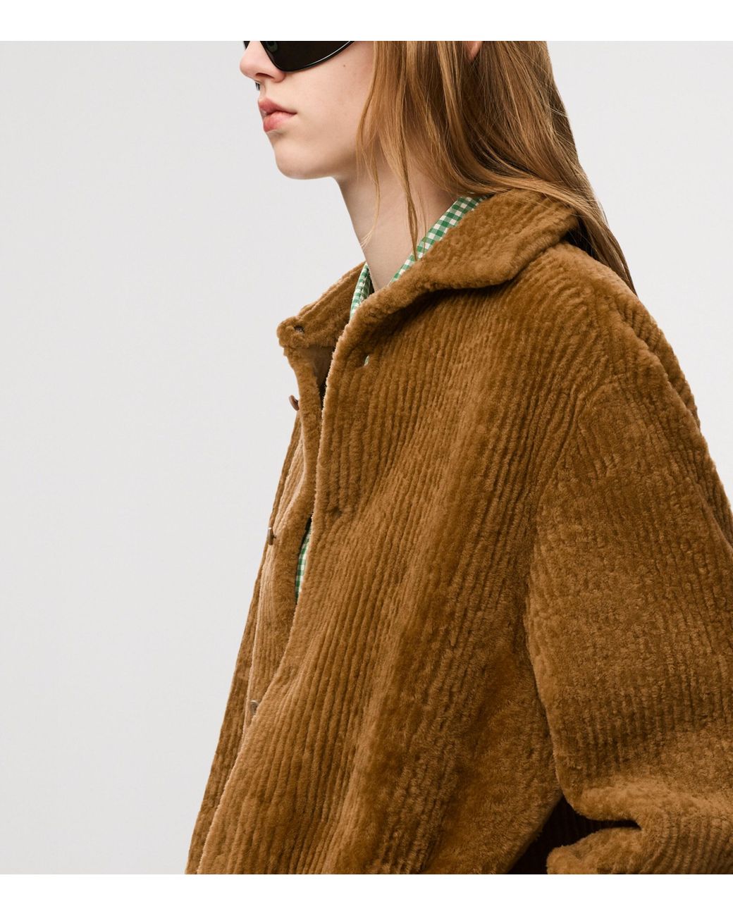 Loewe Brown Corduroy Merino Shearling Overshirt