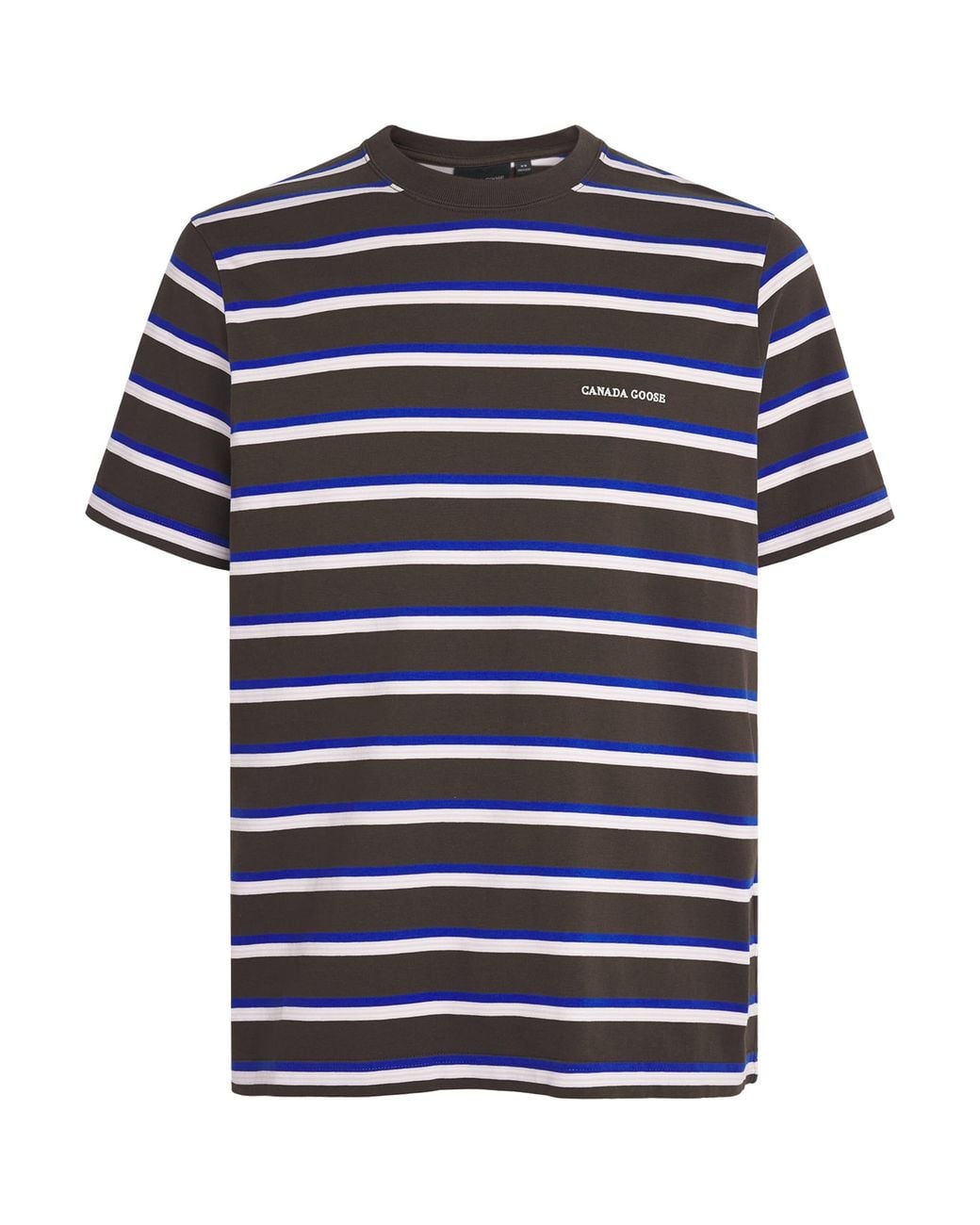 Canada Goose Blue Organic Cotton Stripe Vantage T-Shirt for men