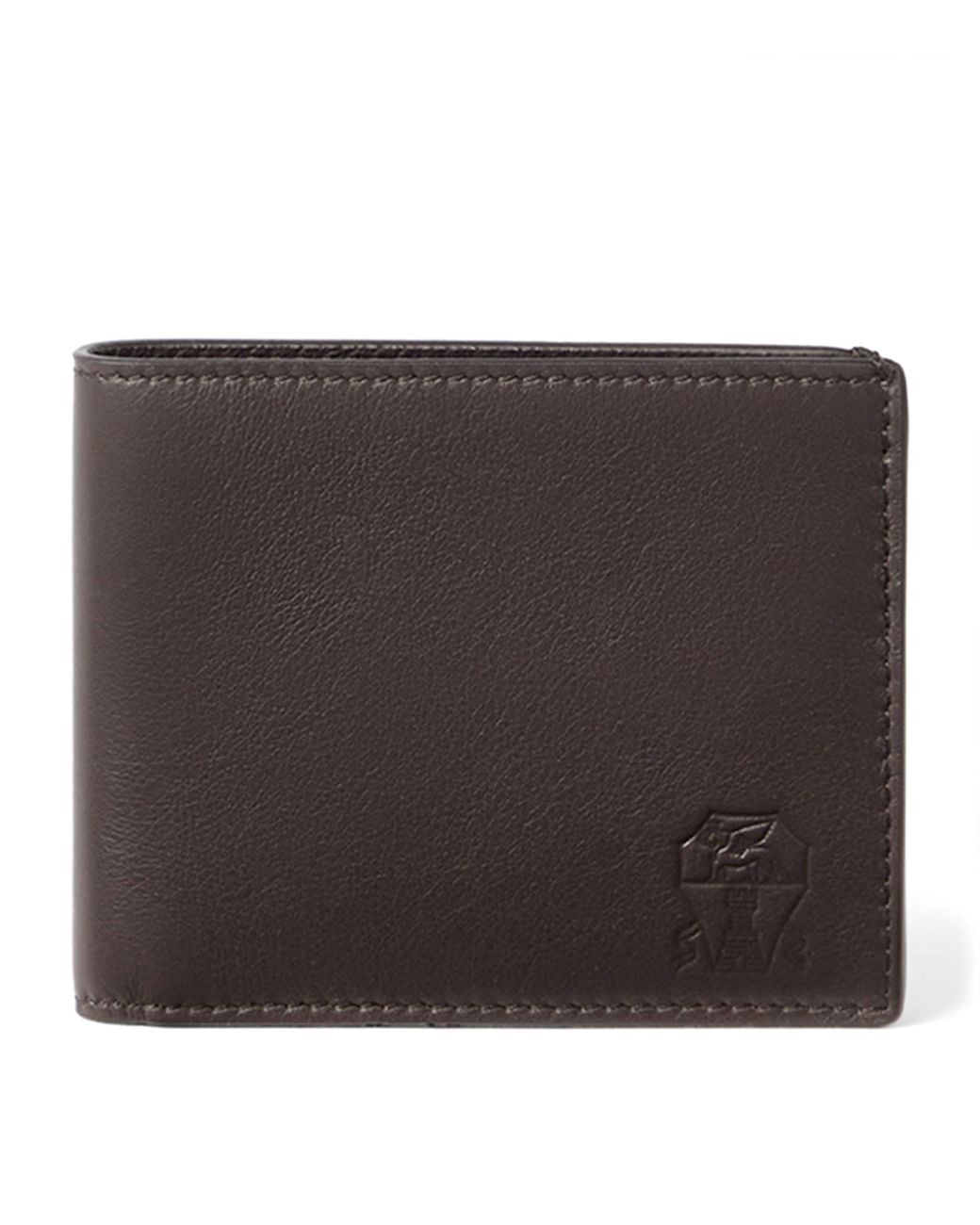 Brunello Cucinelli Black Leather Bifold Wallet for men