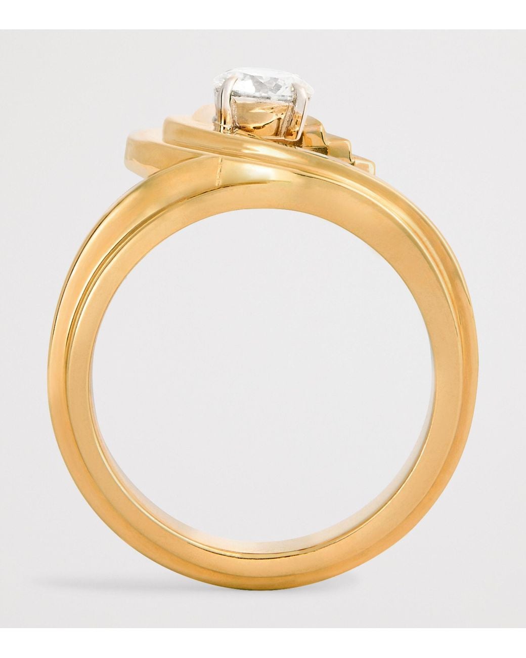 Azlee Metallic And Diamond Sea Ring