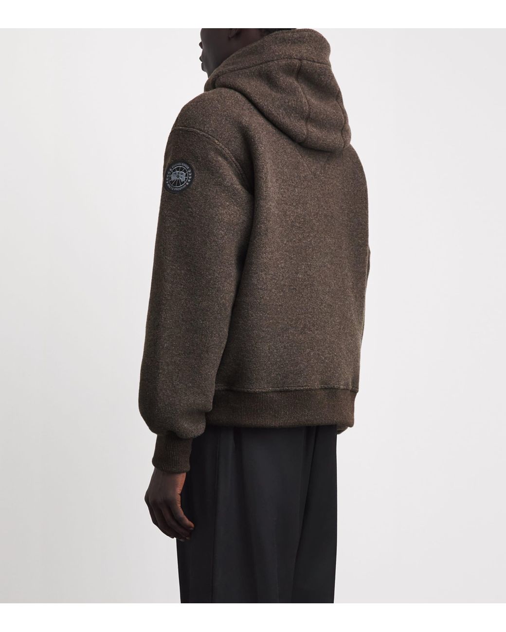 Canada Goose Gray Wool-Blend Fleece Chilliwack Bomber Jacket for men