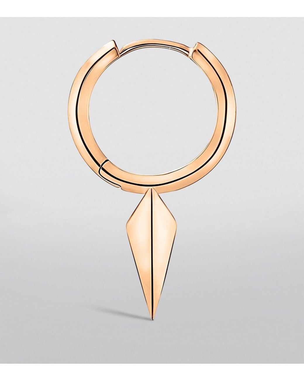 Maria Tash White Faceted Single Long Spike Hoop Earring