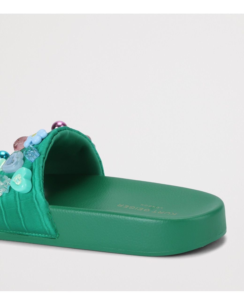 Kurt Geiger Green Meena Eagle Slides