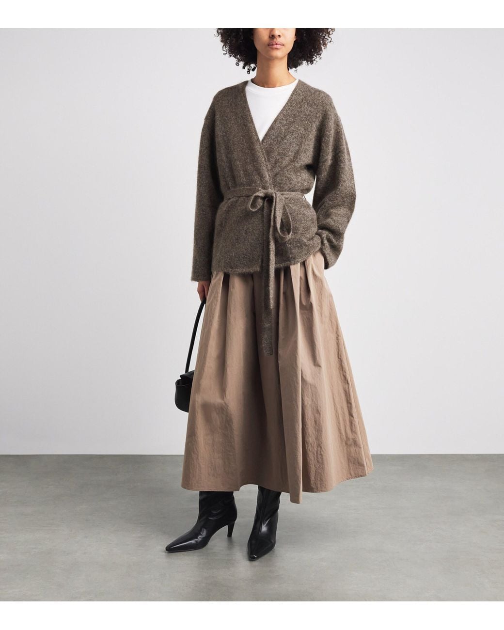 Stylein Brown Brushed Mohair-Blend Neriselle Cardigan