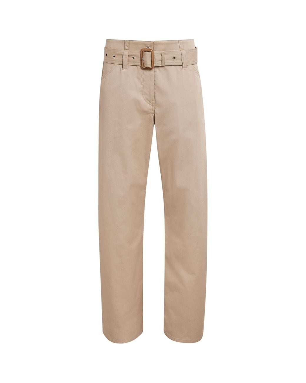 Acne Natural Cotton Belted Trousers