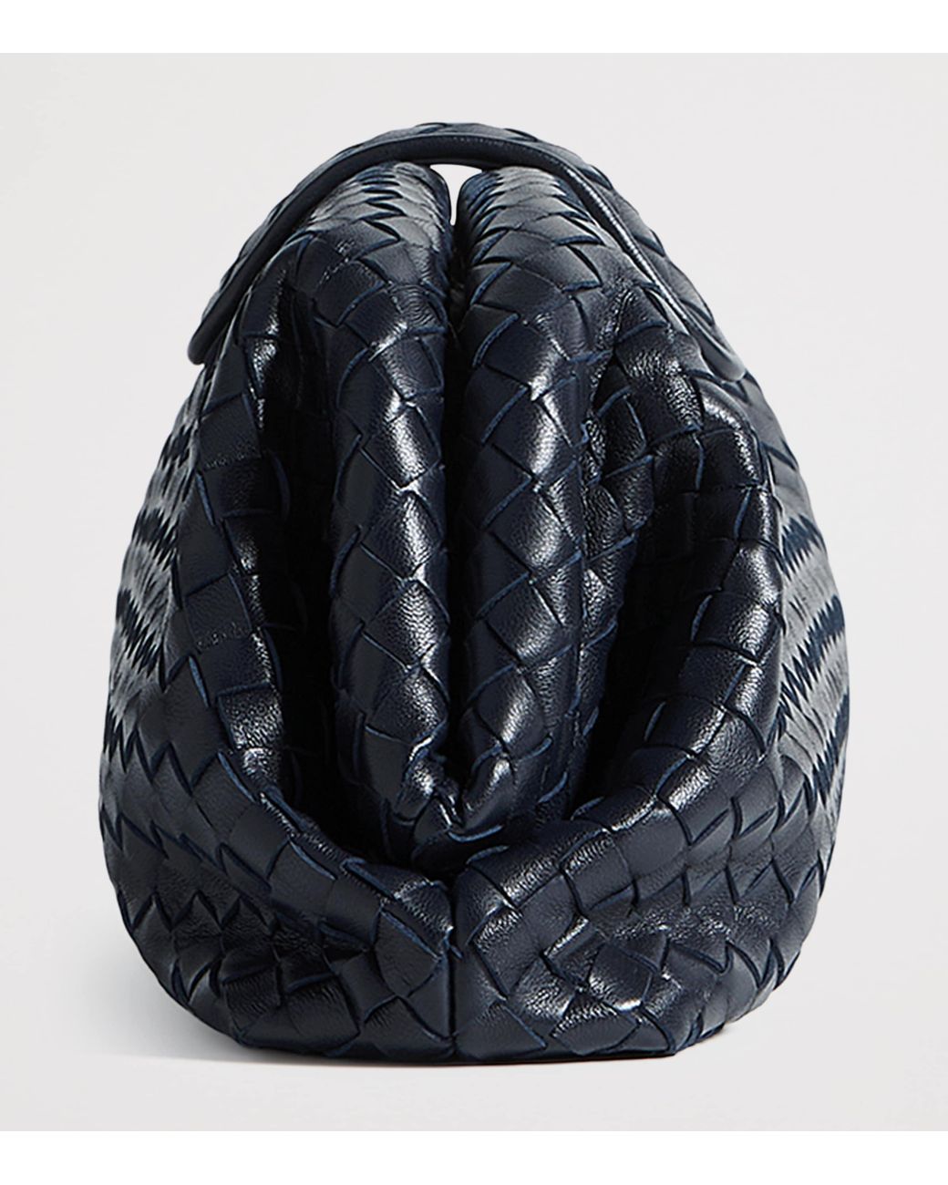 Bottega Veneta Blue Leather Lauren 1980 Clutch Bag