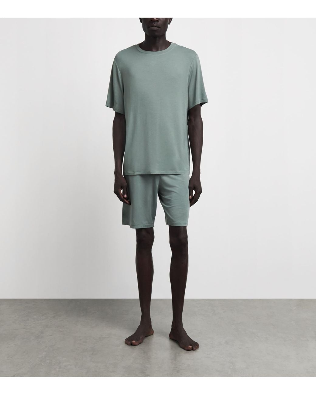 Eberjey Green Modal Henry Short Pyjama Set for men