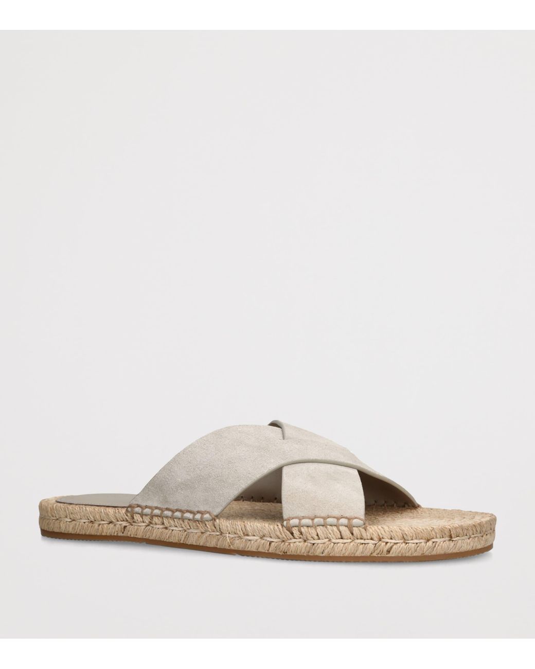 Zegna White Suede Espadrille Sandals for men