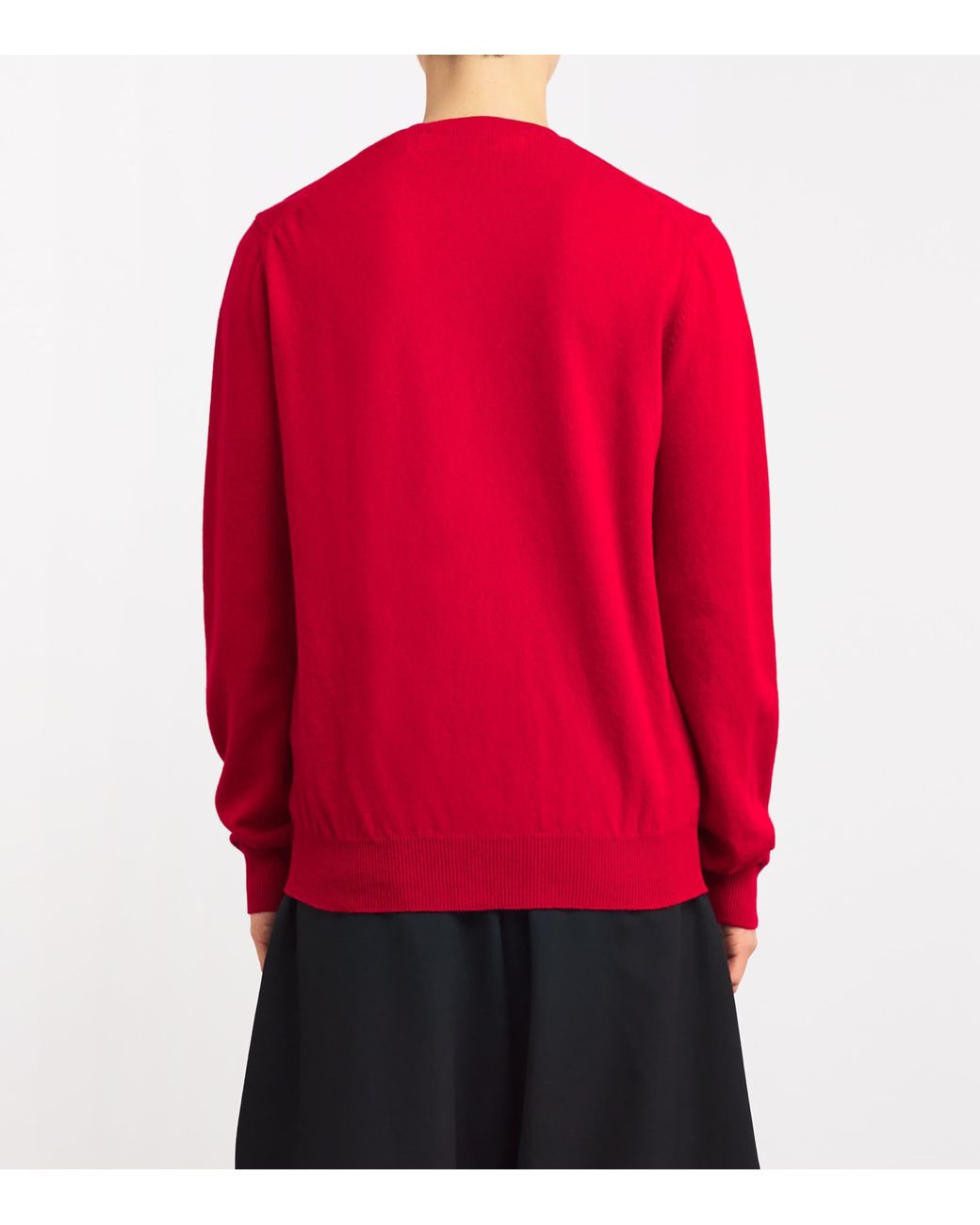 COMME DES GARÇONS PLAY Red Wool Heart Cardigan for men