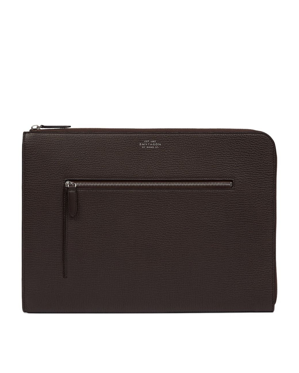 Smythson Black Small Calfskin Ludlow Laptop Case
