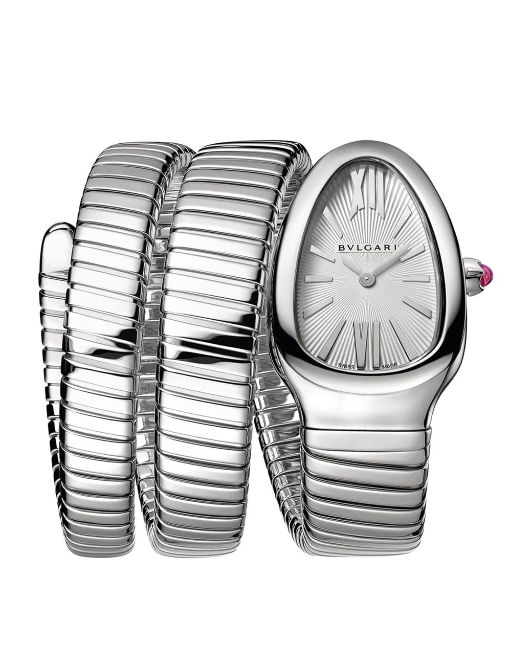 BVLGARI Gray Stainless Steel Serpenti Tubogas Watch