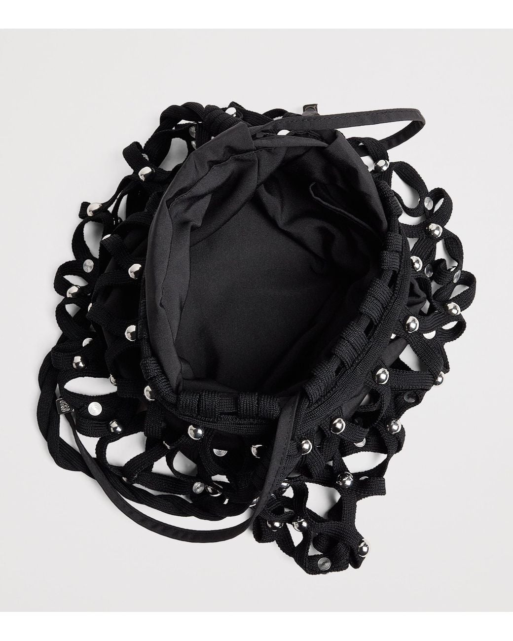 Sandro Black Studded Shoulder Bag
