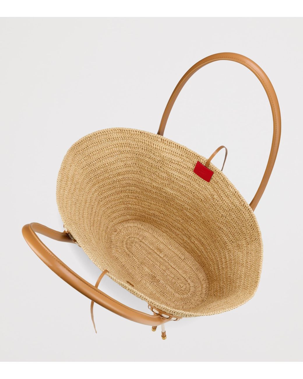 Christian Louboutin Natural Venus Large Raffia Basket Bag