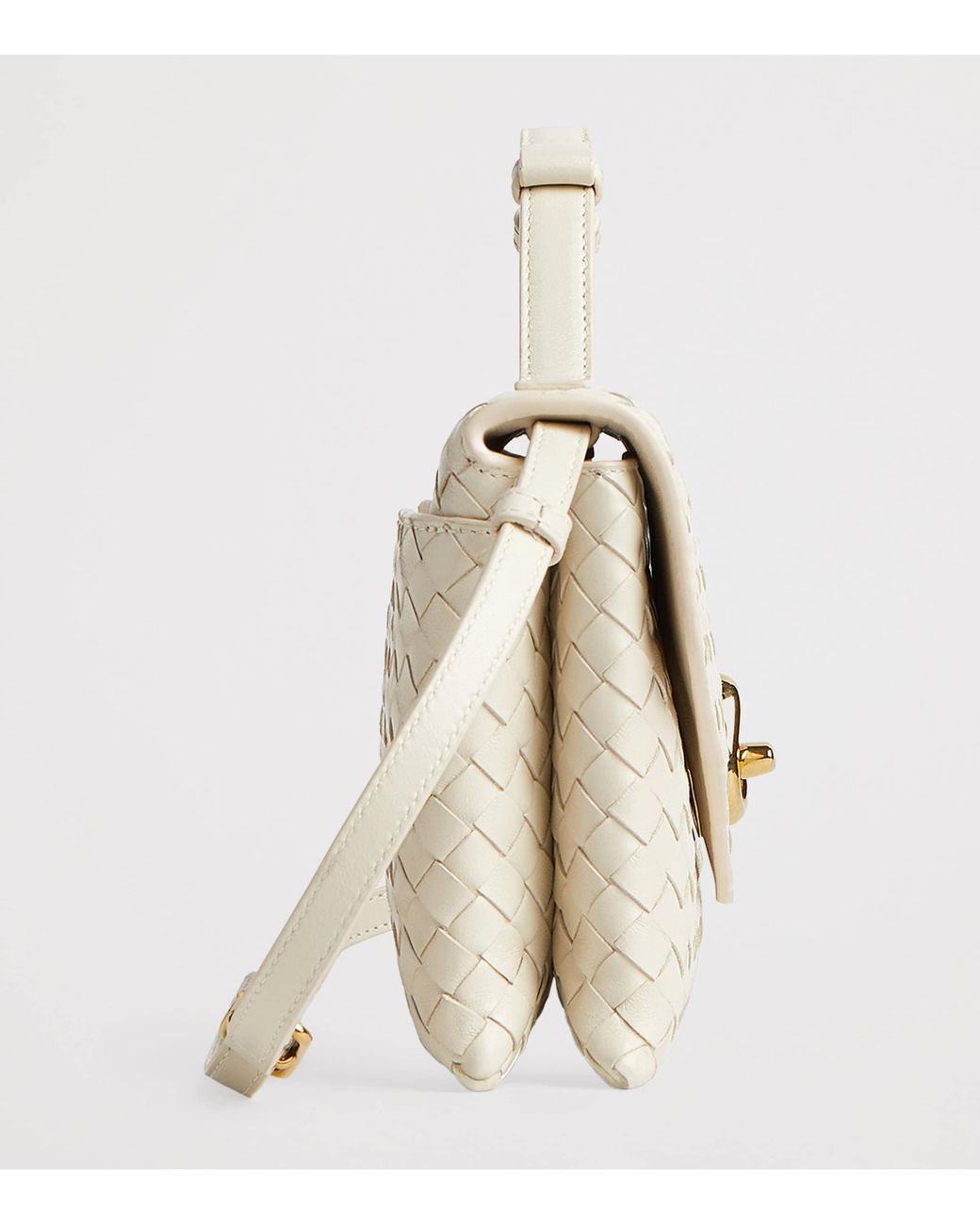 Bottega Veneta Metallic Leather Knot Lock Top-Handle Bag