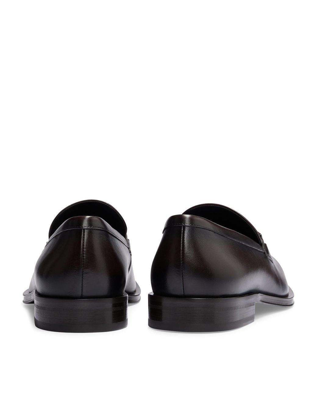 Boss Black Leather Loafers for men