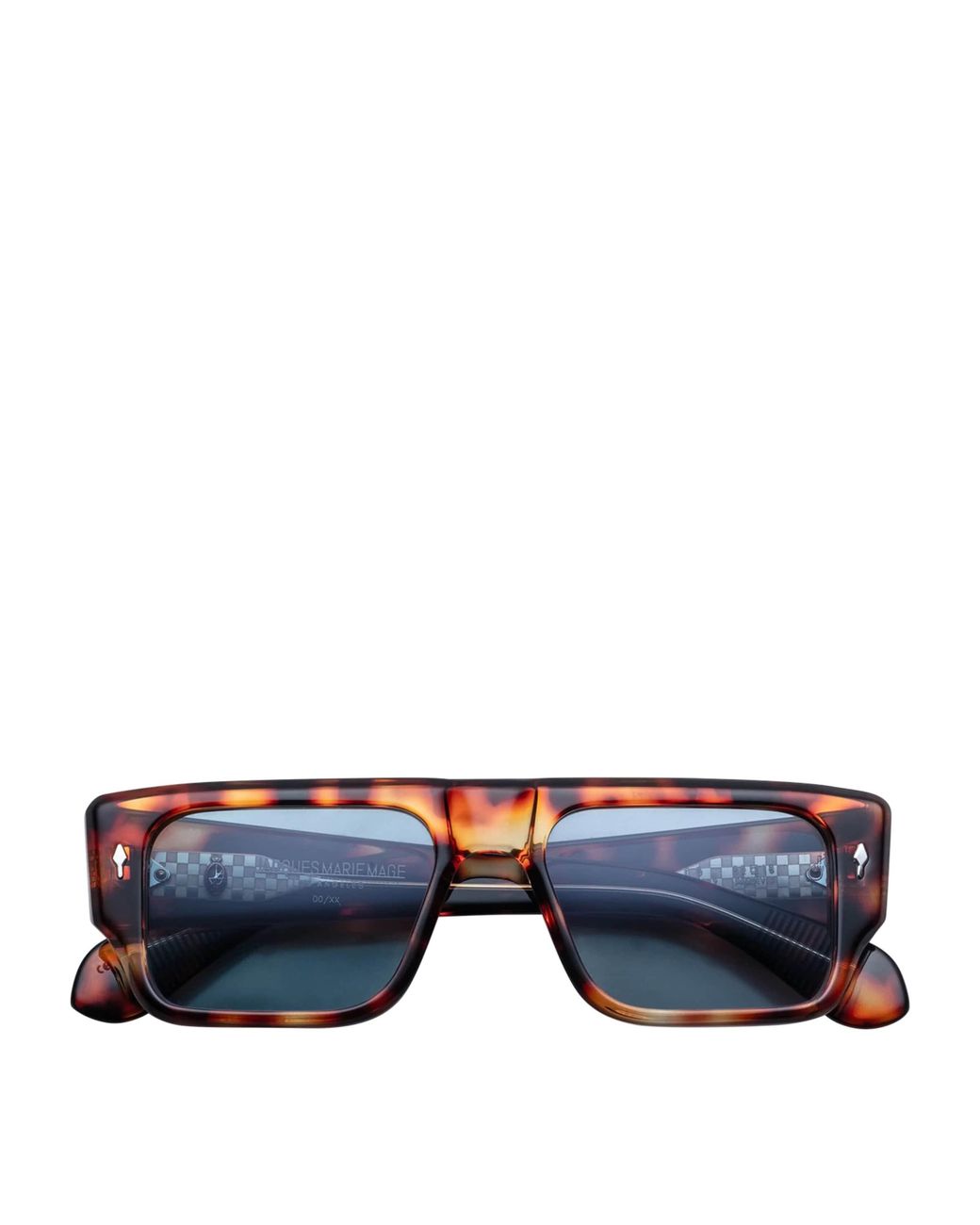 Jacques Marie Mage Blue Tortoiseshell Devoto Rectangle Sunglasses