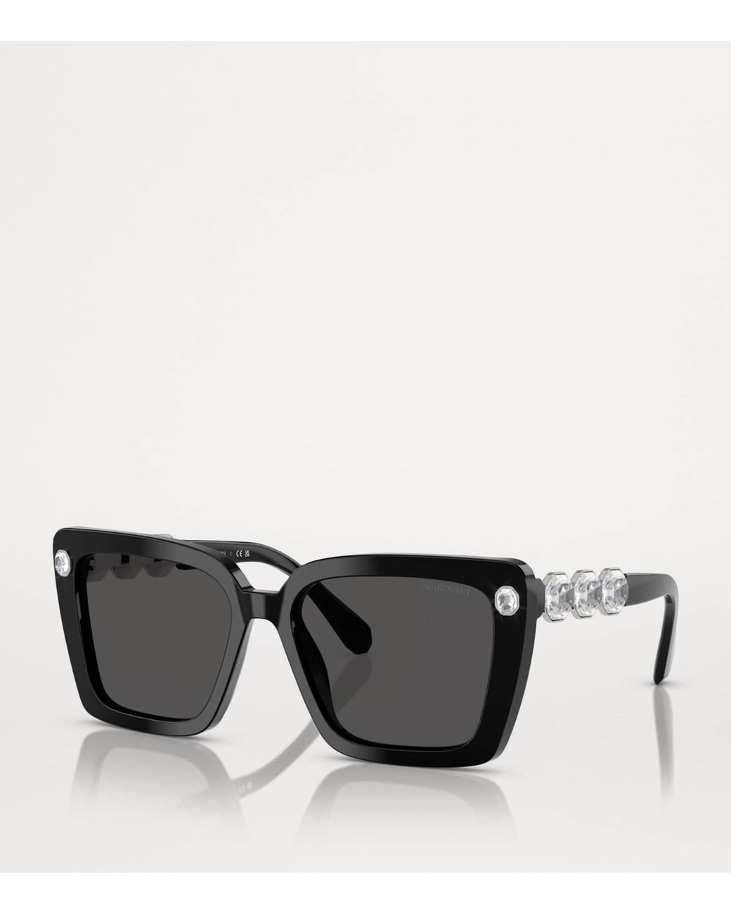 Swarovski Black Acetate Sk6032 Sunglasses