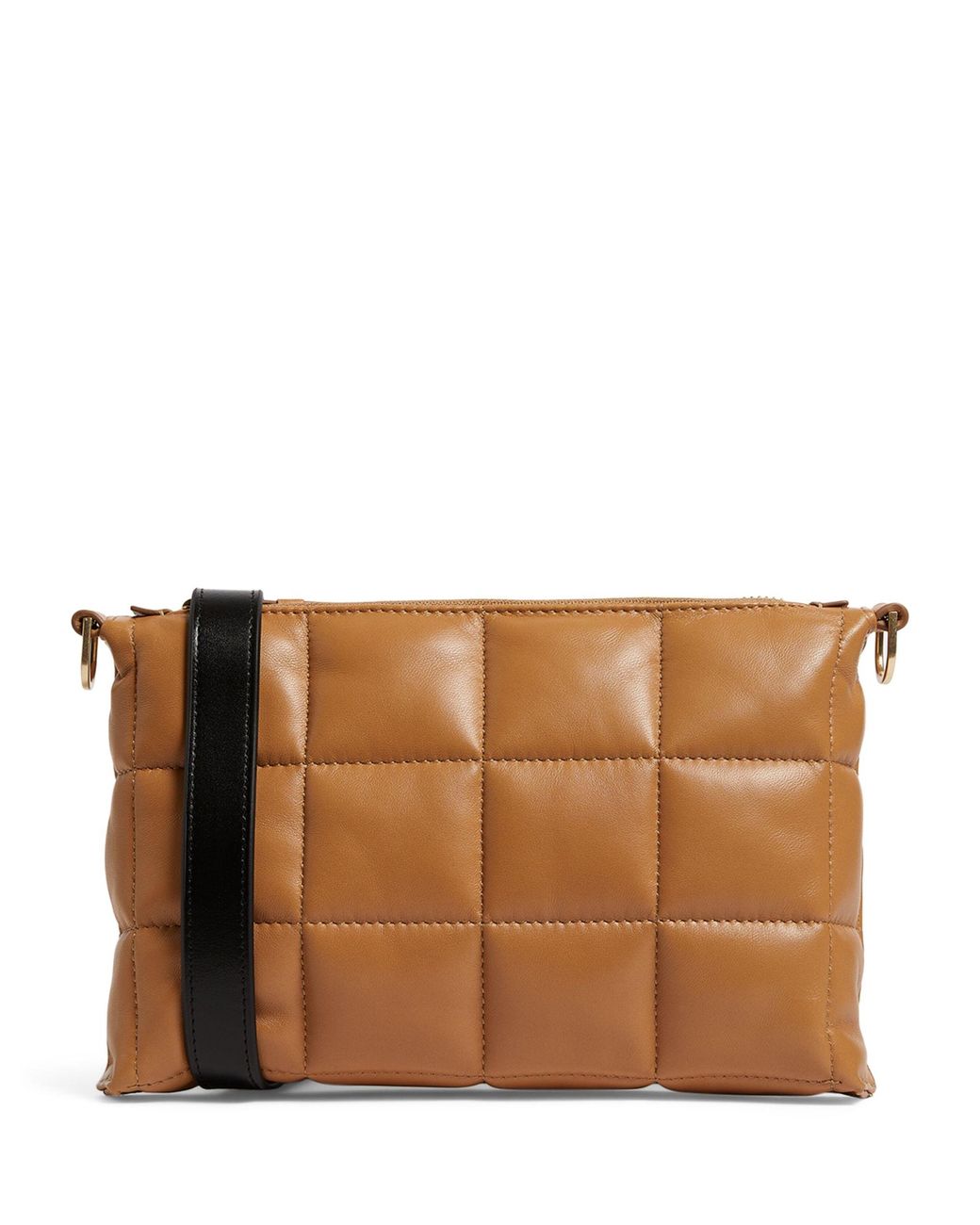 AllSaints Leather Quilted Eve Crossbody Bag in Brown Lyst