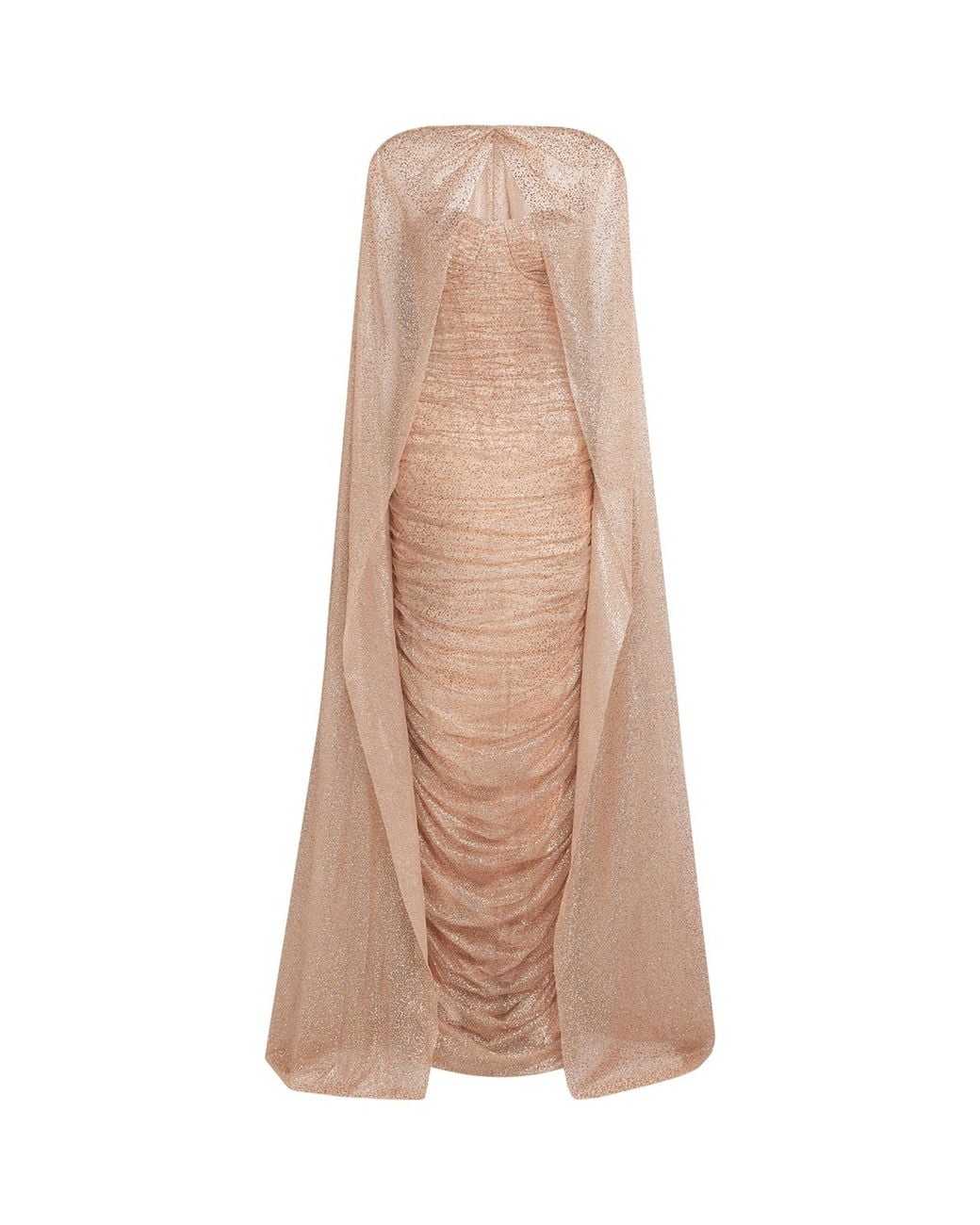 Sandra Mansour Natural Glitter Veil Of Light Gown