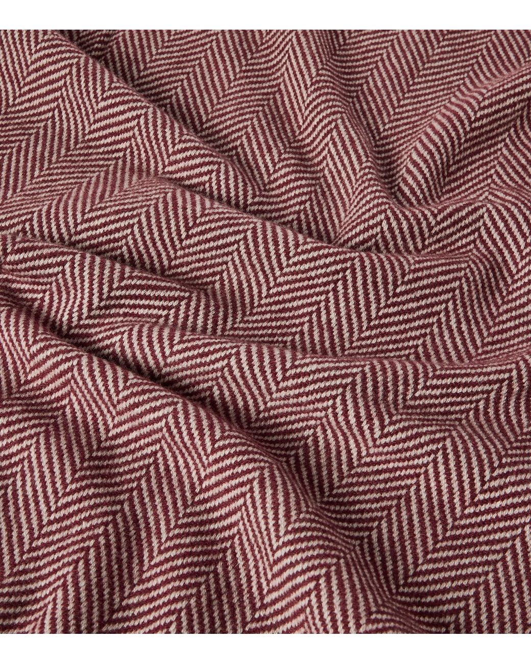Brunello Cucinelli Purple Cashmere Chevron Scarf for men