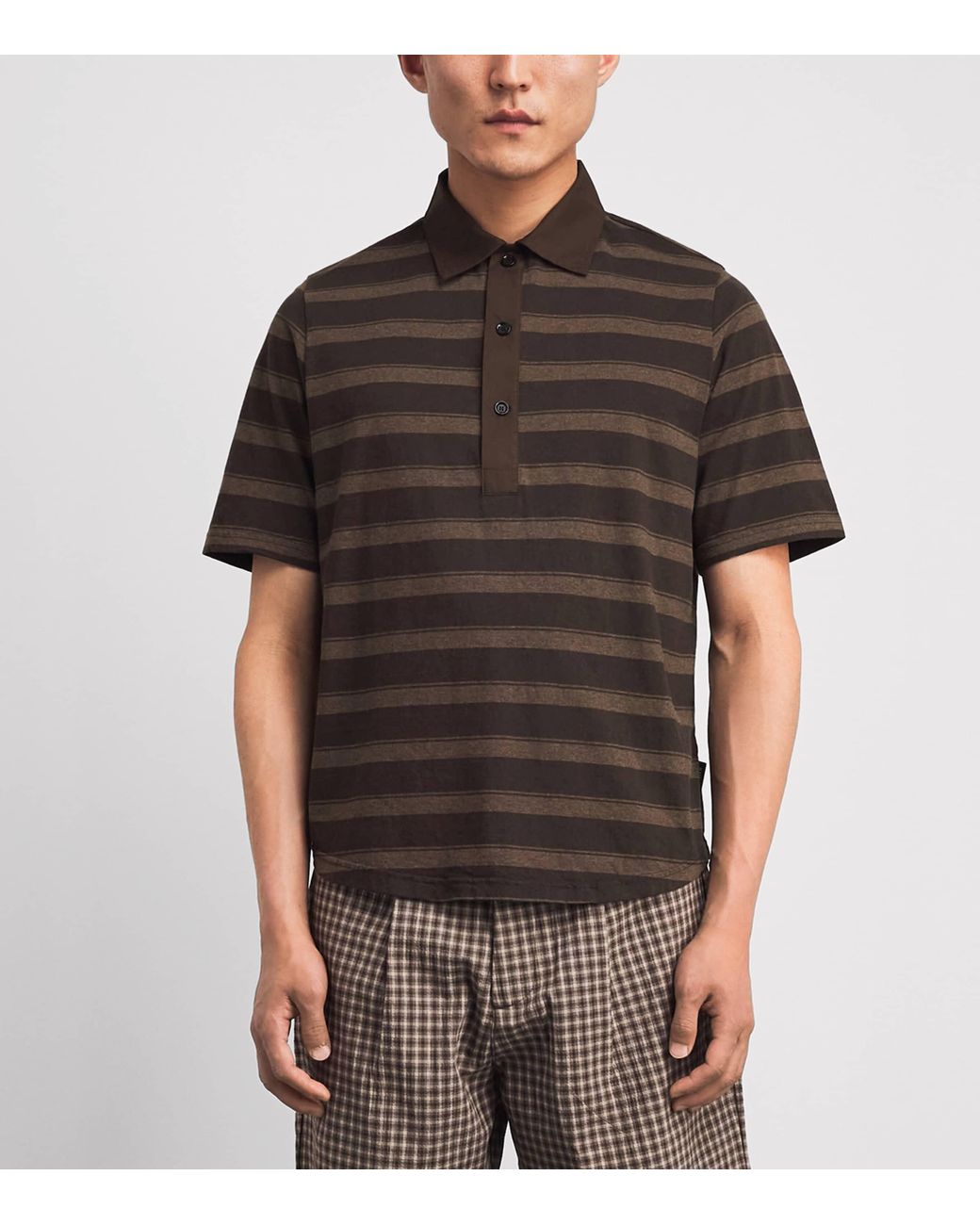 Oliver Spencer Black Organic Cotton Stanfield Polo Shirt for men
