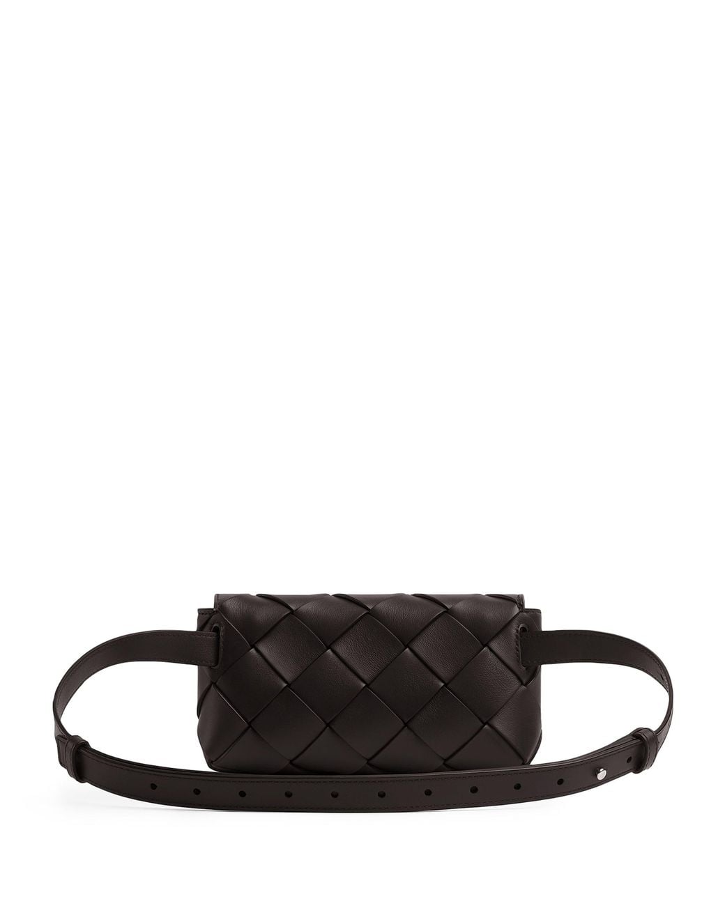 Bottega Veneta Black Small Leather Diago Belt Bag for men
