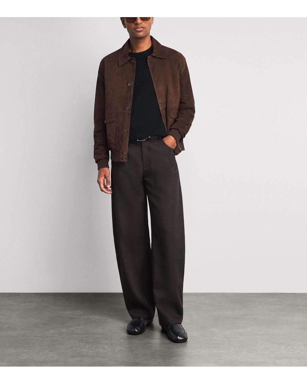 Arma Brown Lamb Suede Tomme Reversible Jacket for men