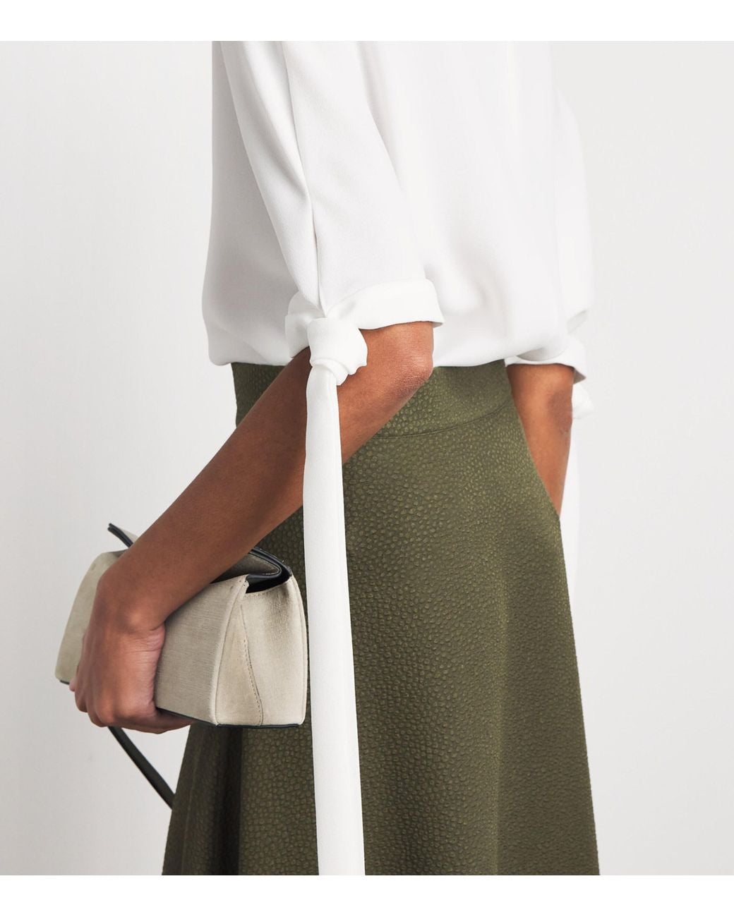 Edeline Lee White Georgette Pedernal Blouse