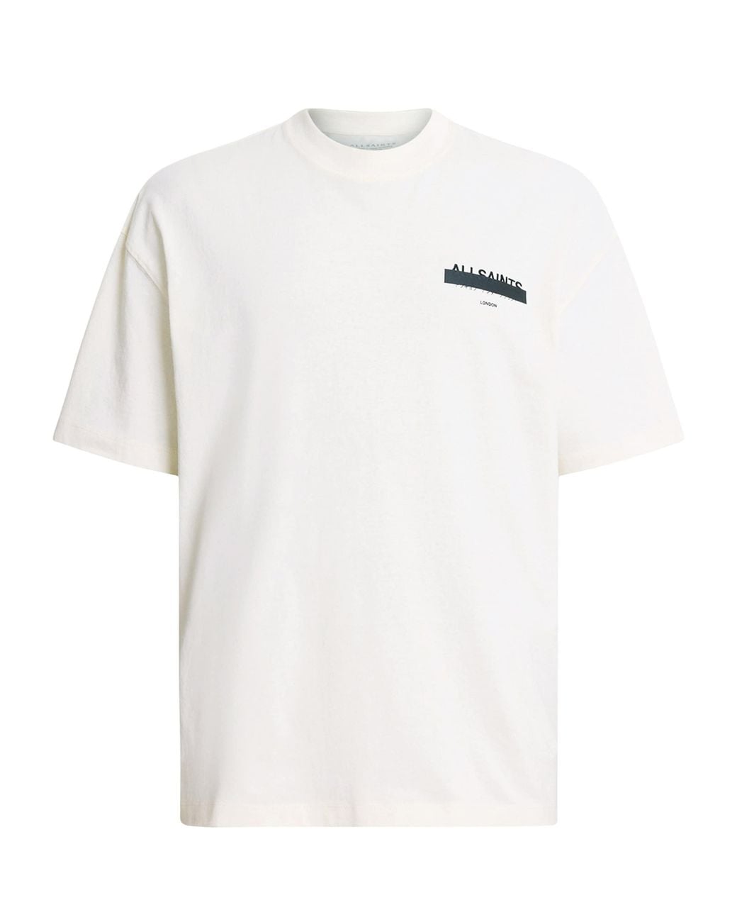 AllSaints White Organic Cotton Redact T-Shirt for men