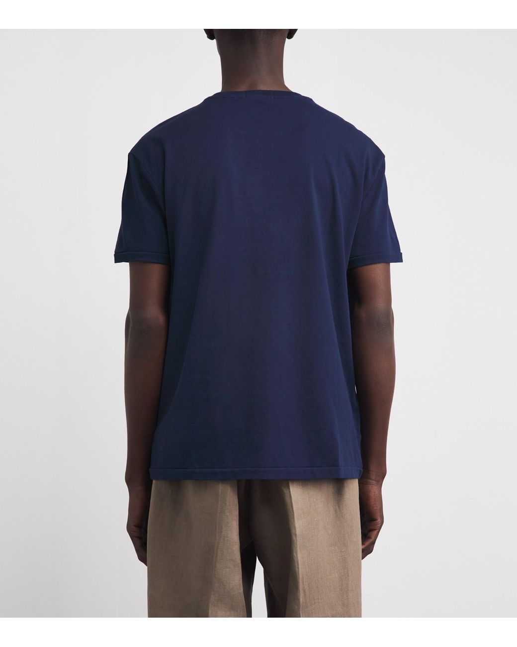 Polo Ralph Lauren Blue Cotton Logo Appliqué T-Shirt for men