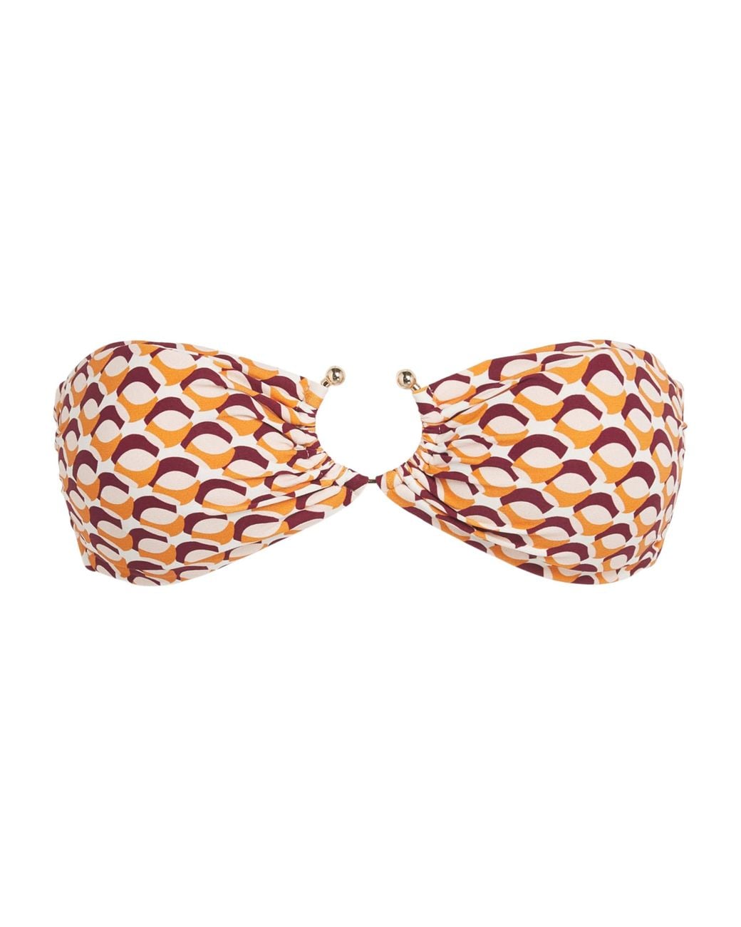 Melissa Odabash Pink Strapless Printed Byron Bikini Top