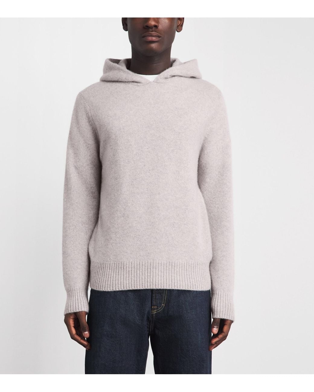 Vince White Cashmere Hoodie for men