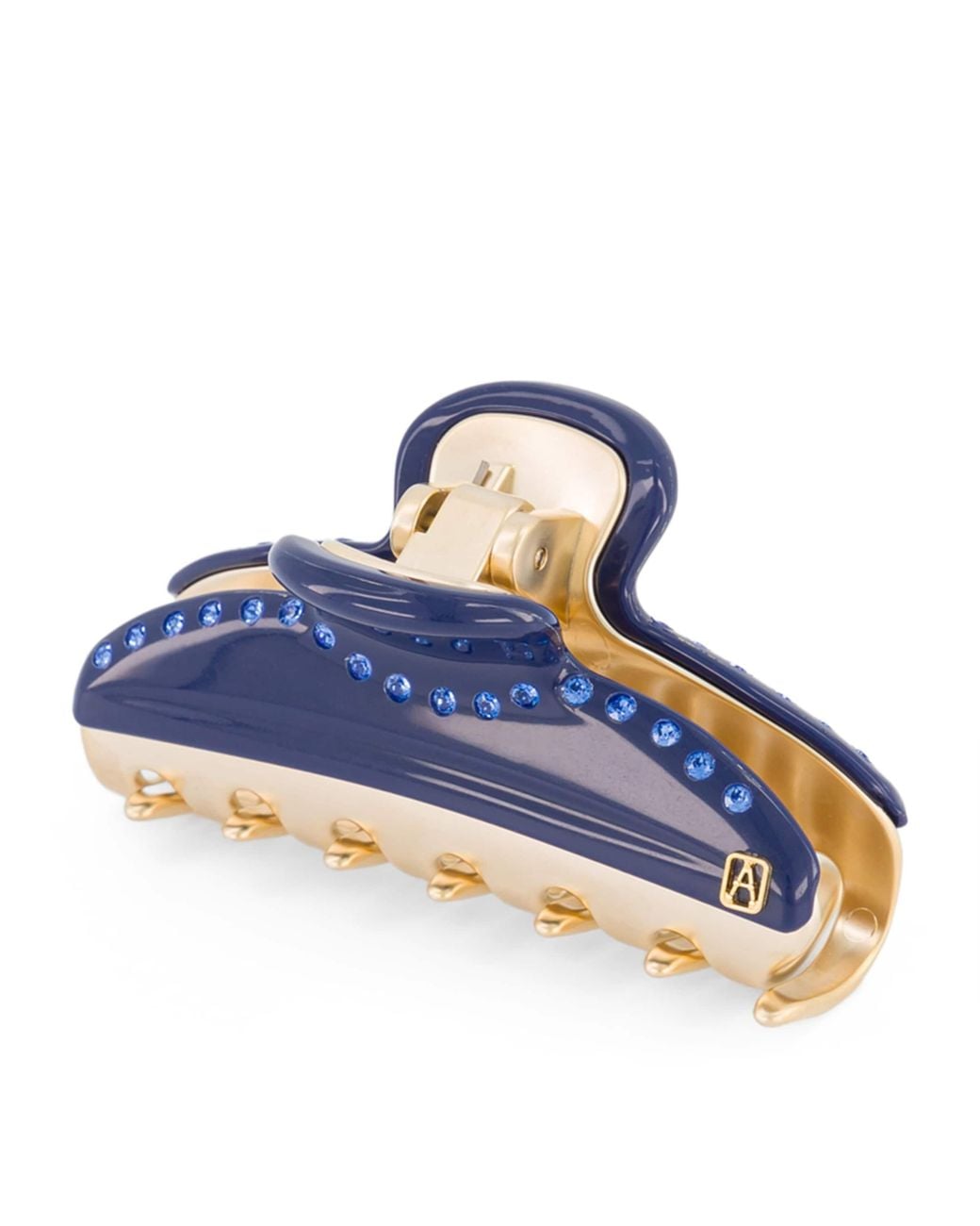 Alexandre De Paris Blue Plated Claw Hair Clip