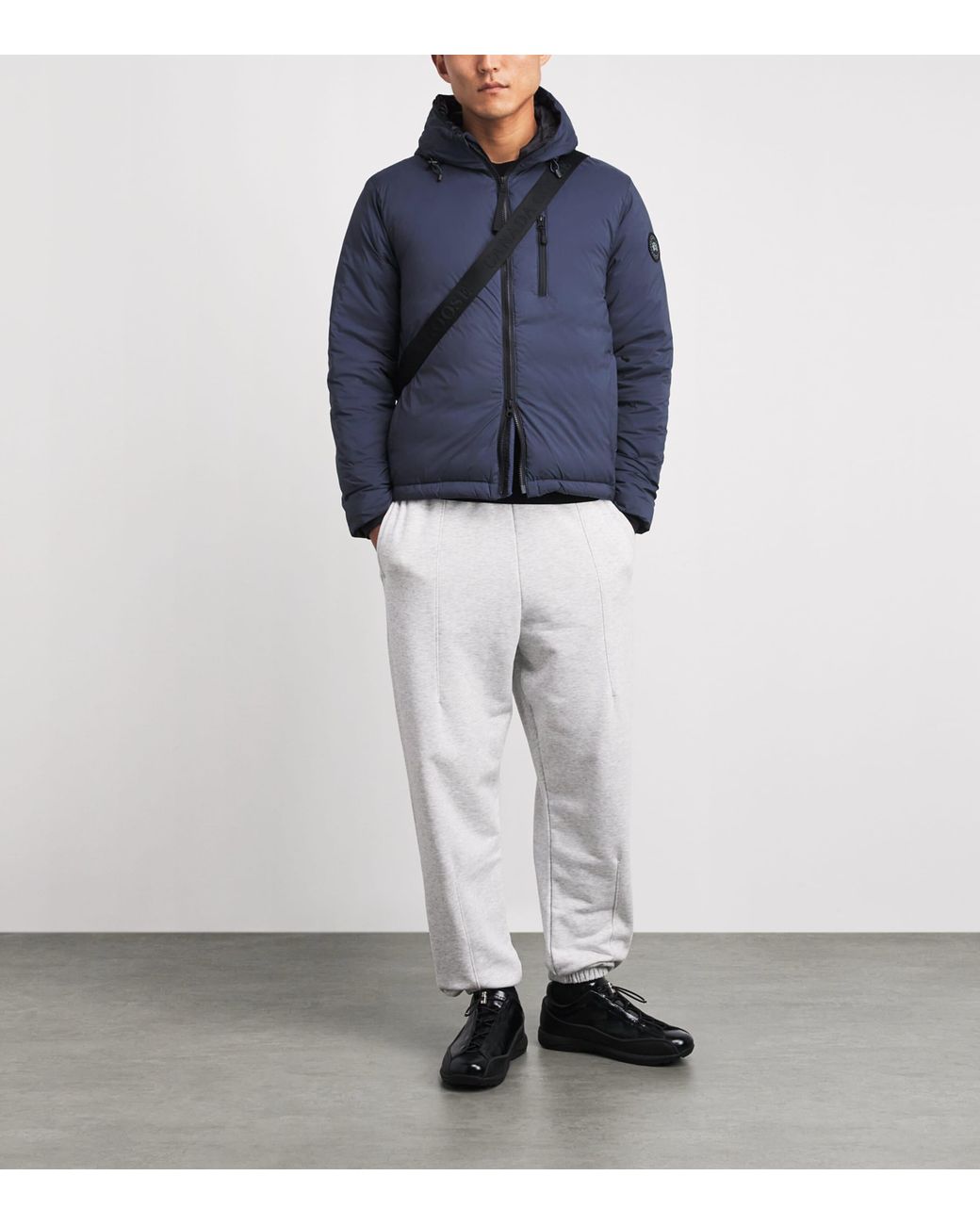 Canada Goose Blue Down Lodge Hooded Jacket for men