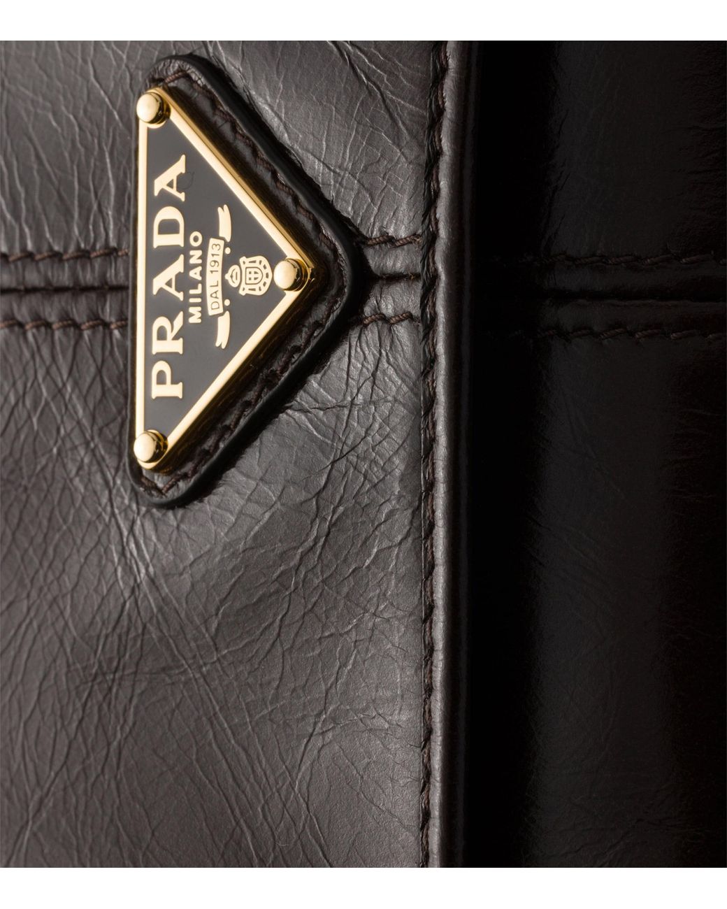 Prada Black Leather Clutch Bag