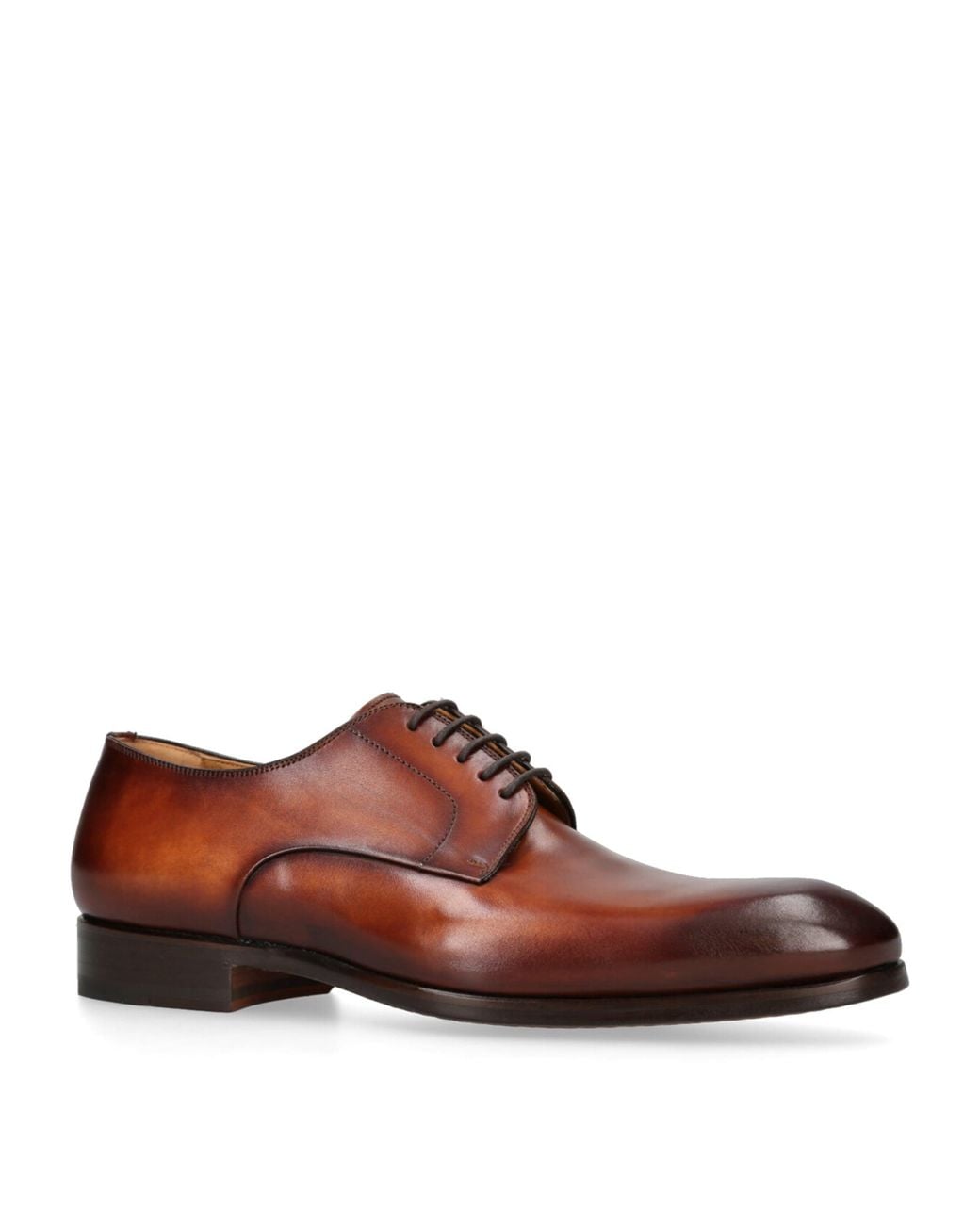 Magnanni Shoes Brown Leather Derby Shoes for men