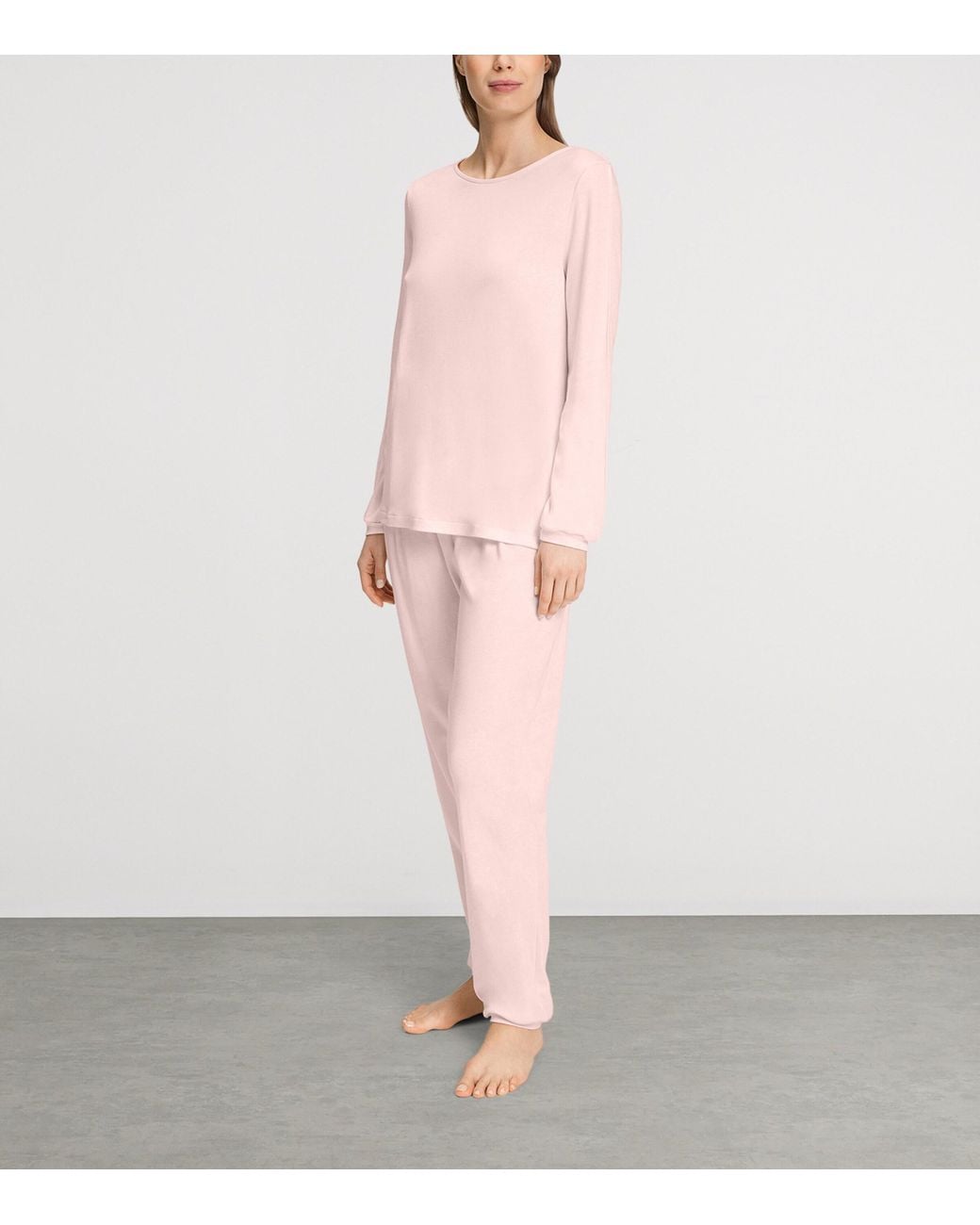 Hanro Pink Cotton Franca Pyjama Set