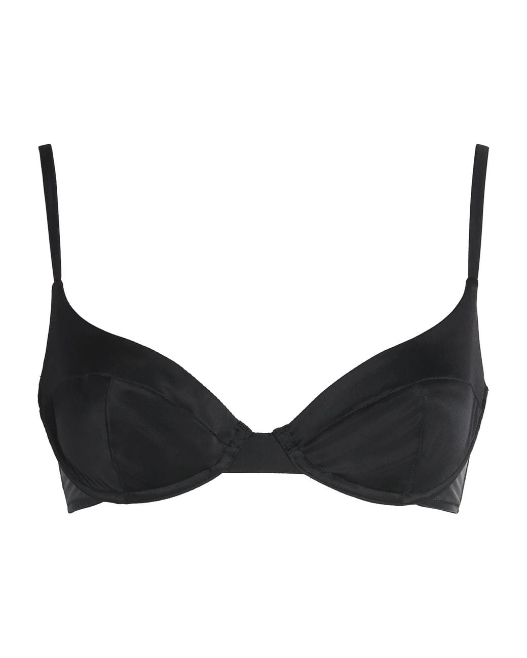Kiki de Montparnasse Black Stretch-Silk Tous Les Jours Demi Bra
