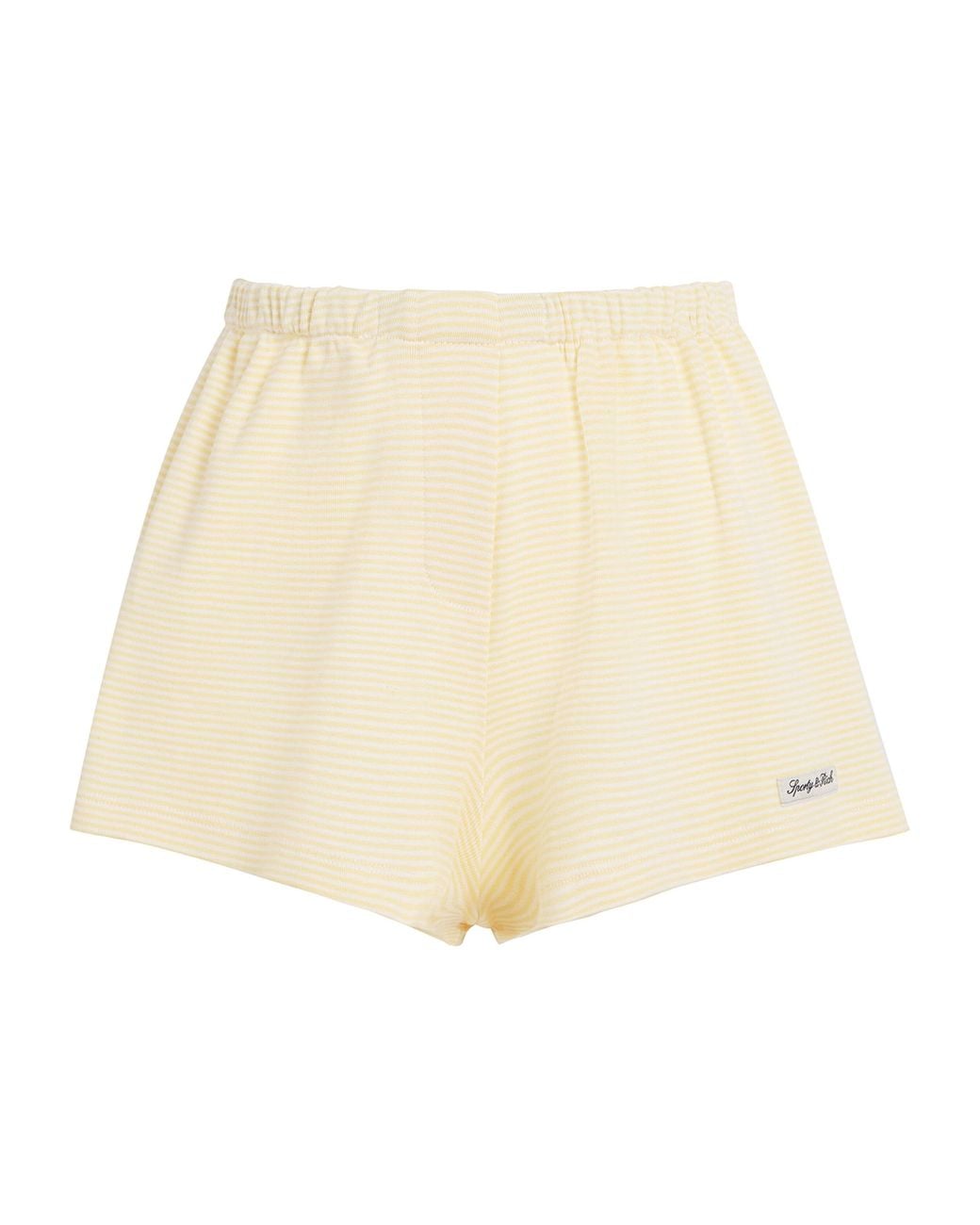 Sporty & Rich Natural Cotton Signature Stripe Shorts