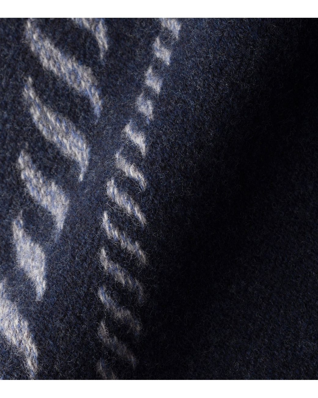 Prada Blue Wool-Cashmere Jacquard Scarf for men