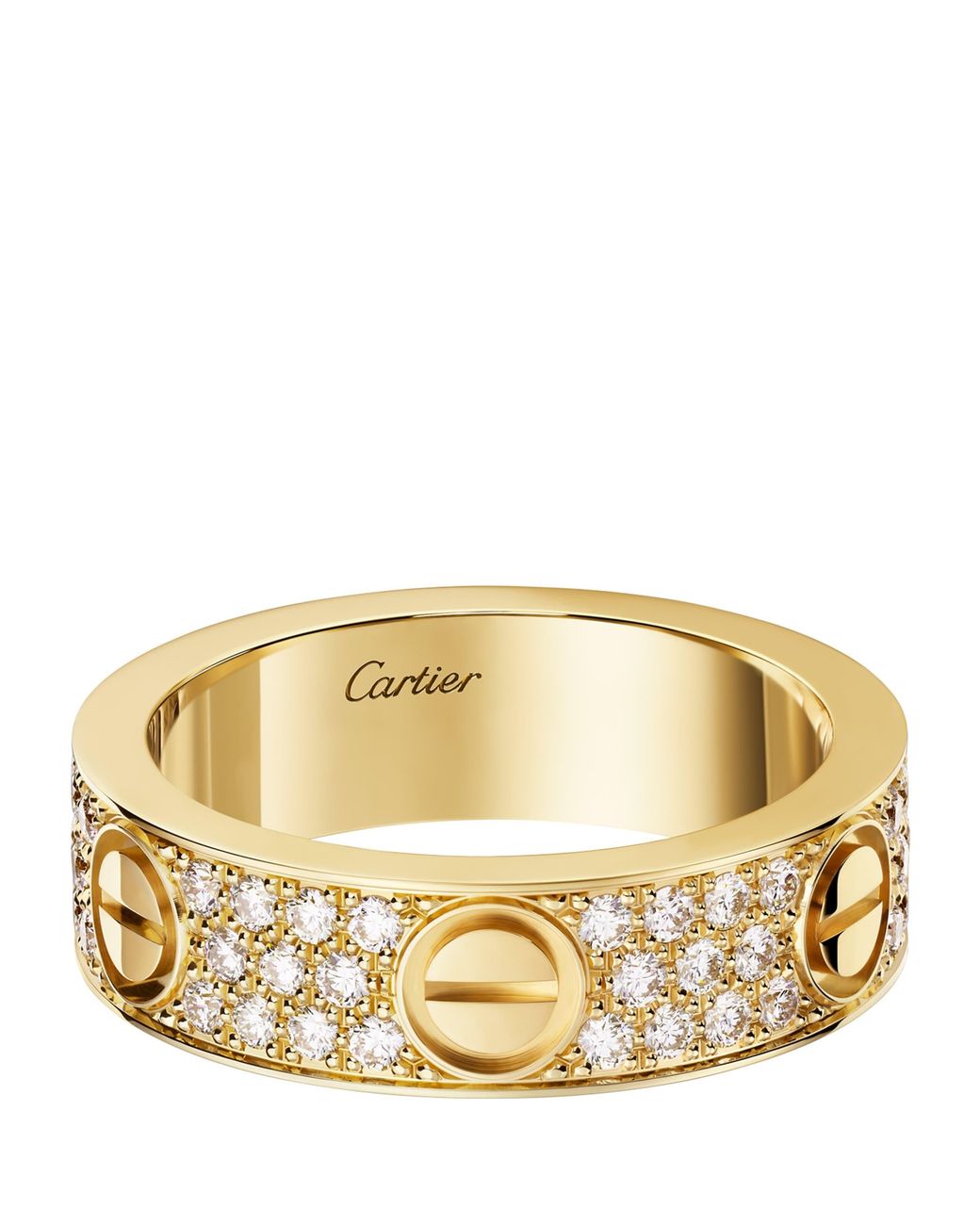 Cartier Metallic And Pavé Diamond Love Ring