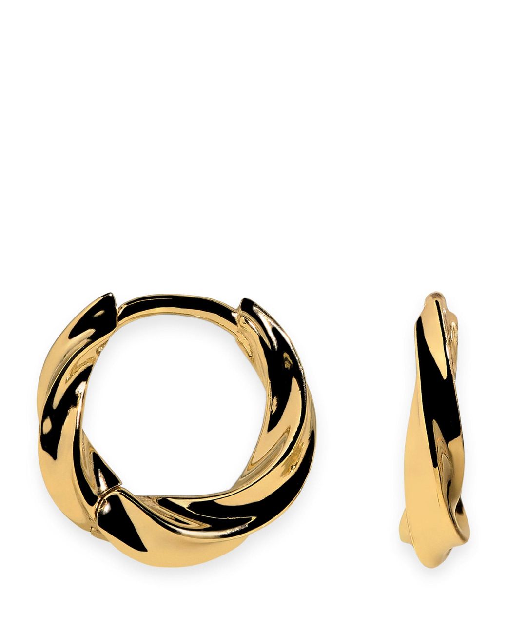Astrid & Miyu Metallic Plated Cosmic Twist Huggies