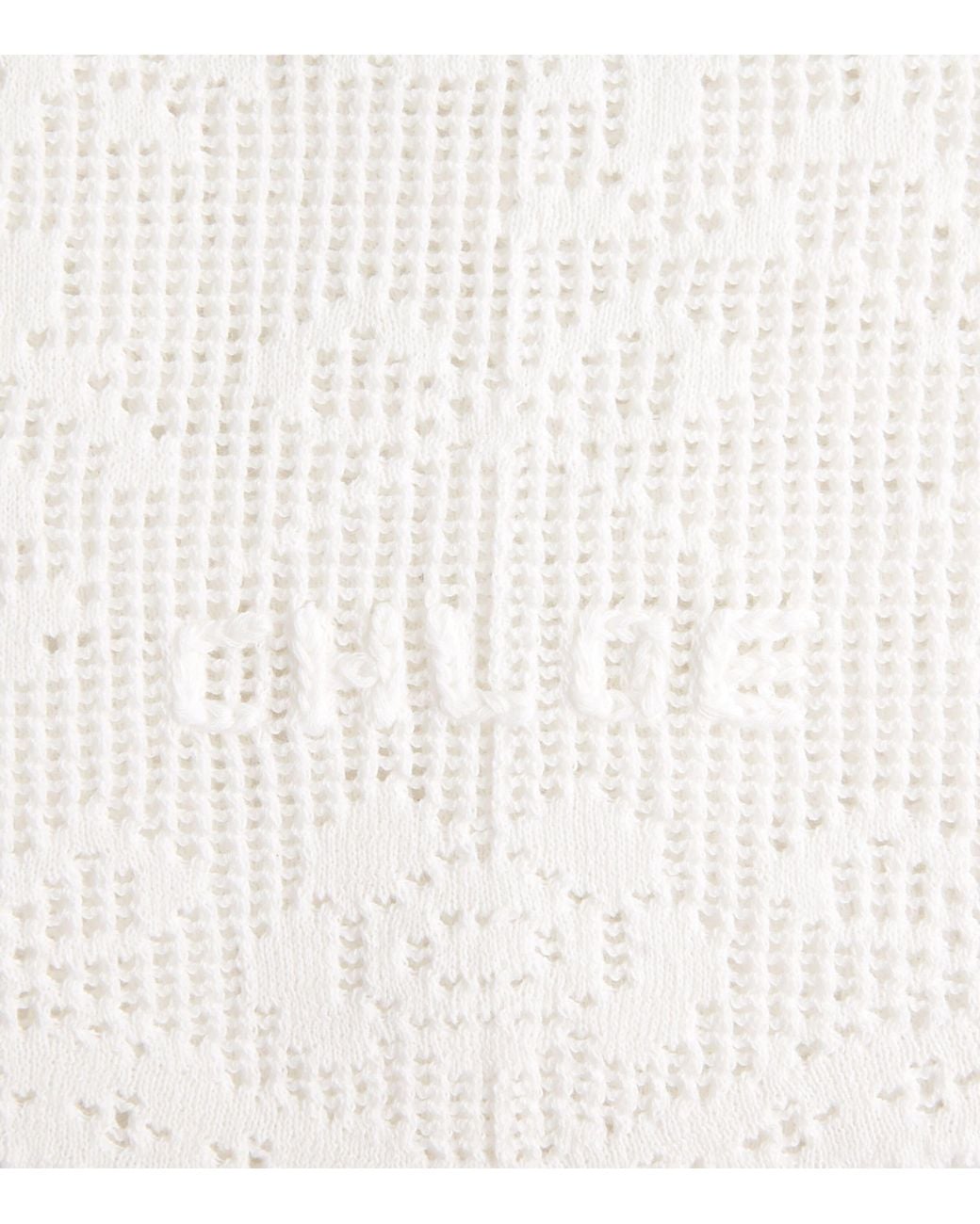 Chloé White Pointelle Knit Crop Top