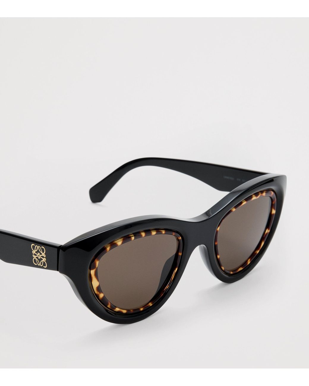 Loewe Black Acetate Mini Cat Eye Anagram Sunglasses