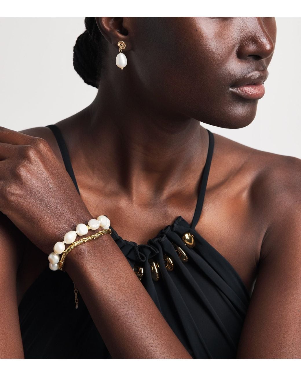 Anni Lu Natural Freshwater Pearl Shell Drop Earrings
